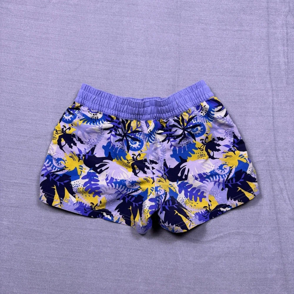 Patagonia Girl Kids XL Swim Trunks Shorts Floral Print Elastic Waist Drawstring‎